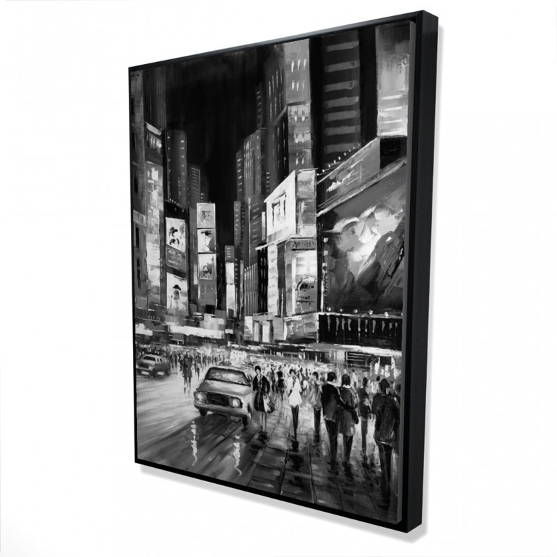 Times Square, reproduction monochrome sur toile
