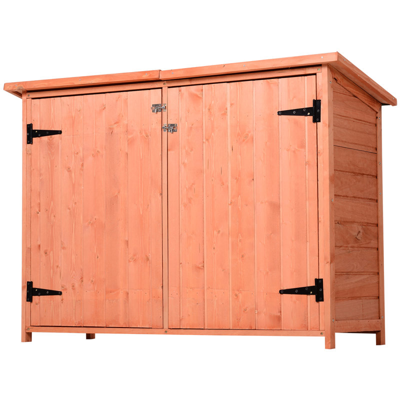 4 ft. W x 2 ft. D Solid Wood Pent Tool Shed