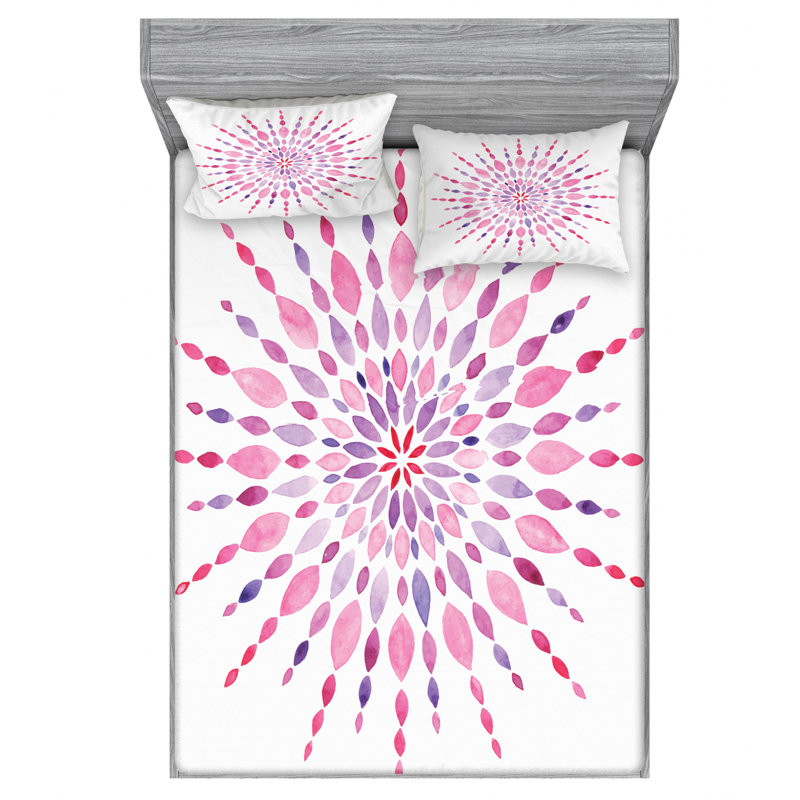 Mandala Microfiber Sheet Set, Queen Sheet Set + Fitted Sheet + 2 Pillowcases