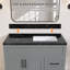 Comptoir de meuble-lavabo en pierre reconstituée de 42 po x 22 po avec lavabo droit et comptoir de 4 po
