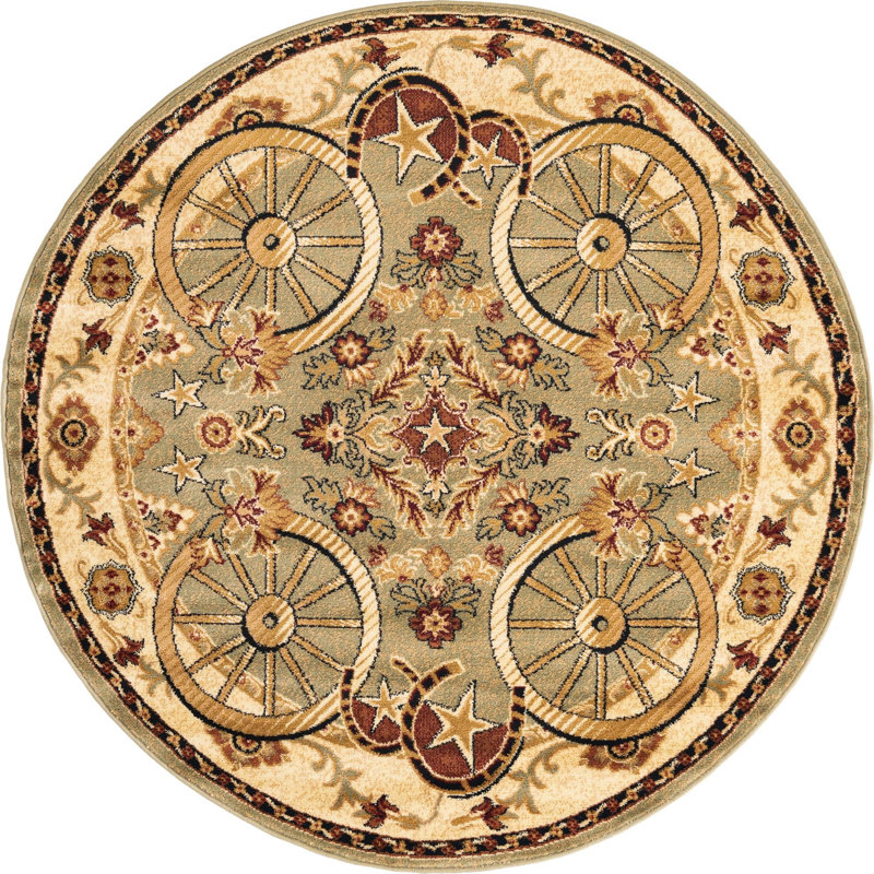 Athallia Oriental Indoor Rug, Round 5'3"