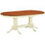 9 Piece Dining Room Furniture Set Includes an Oval Kitchen Table with Butterfly Leaf and 8 Dining Chairs, Buttermilk & Cherry-18826282-49667971