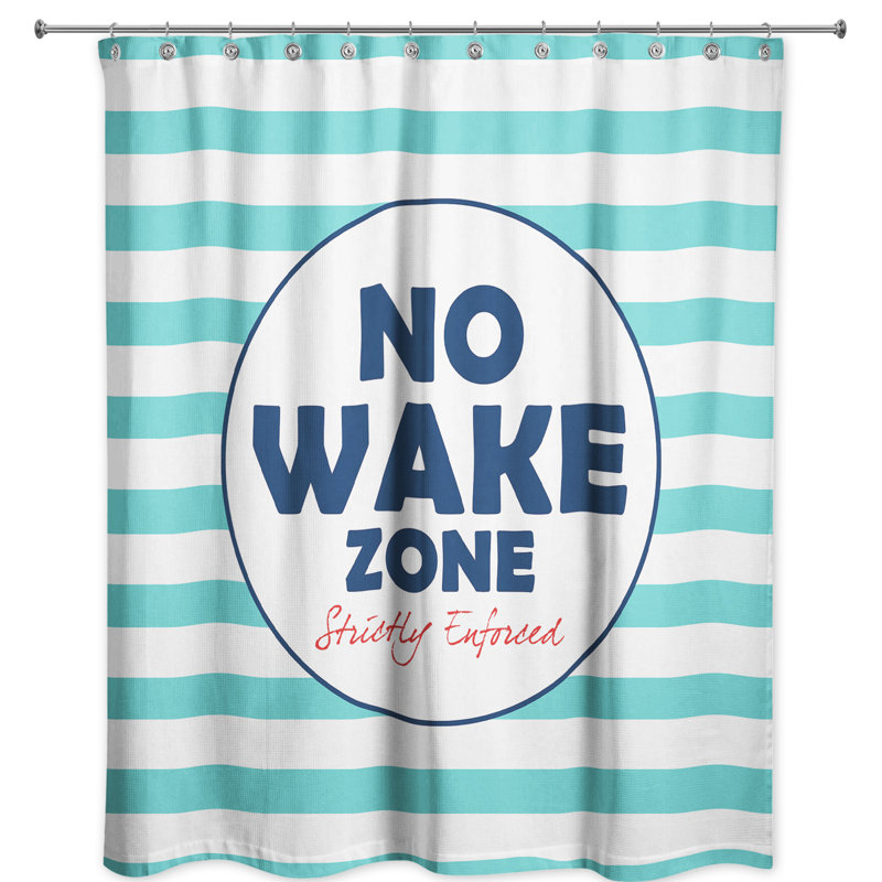 Rideau de douche simple no wake zone Yesenia