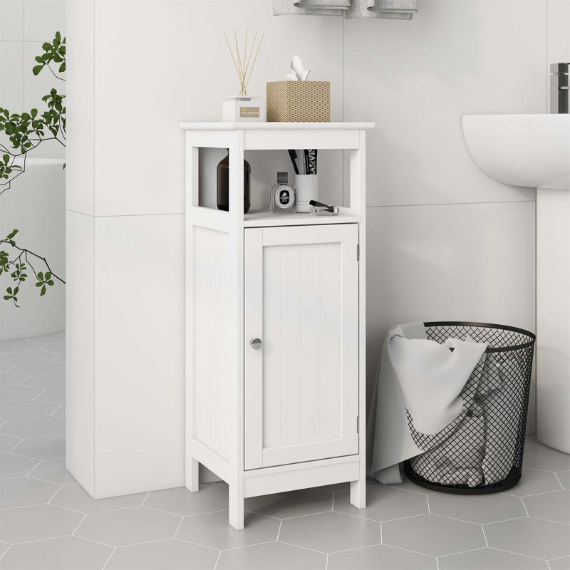 Armoire de salle de bain à porte simple durable avec peinture UV et tablette réglable pour un rangement polyvalent
