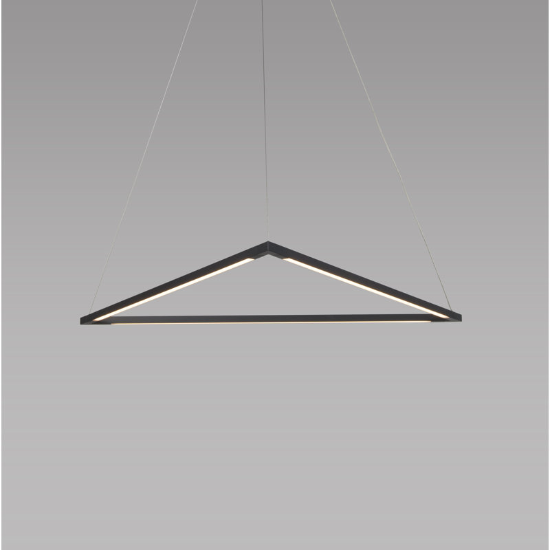 Z-Bar 3 - Light LED Pendant, 18.4" H x 15.9" W x 0.5" D, Matte Black