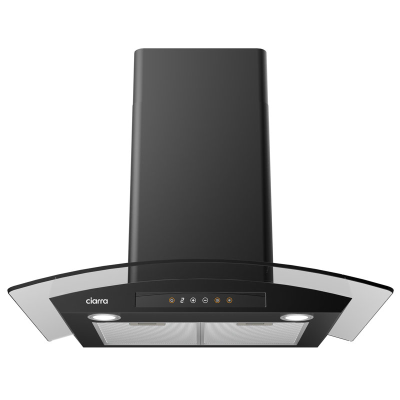 Hotte murale 29,53 "noire sans conduit