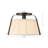 Scout 13-in Brushed Gold Semi-Flush Mount with Patterned Pleated Green Linen Shade-1328719784-1328719445