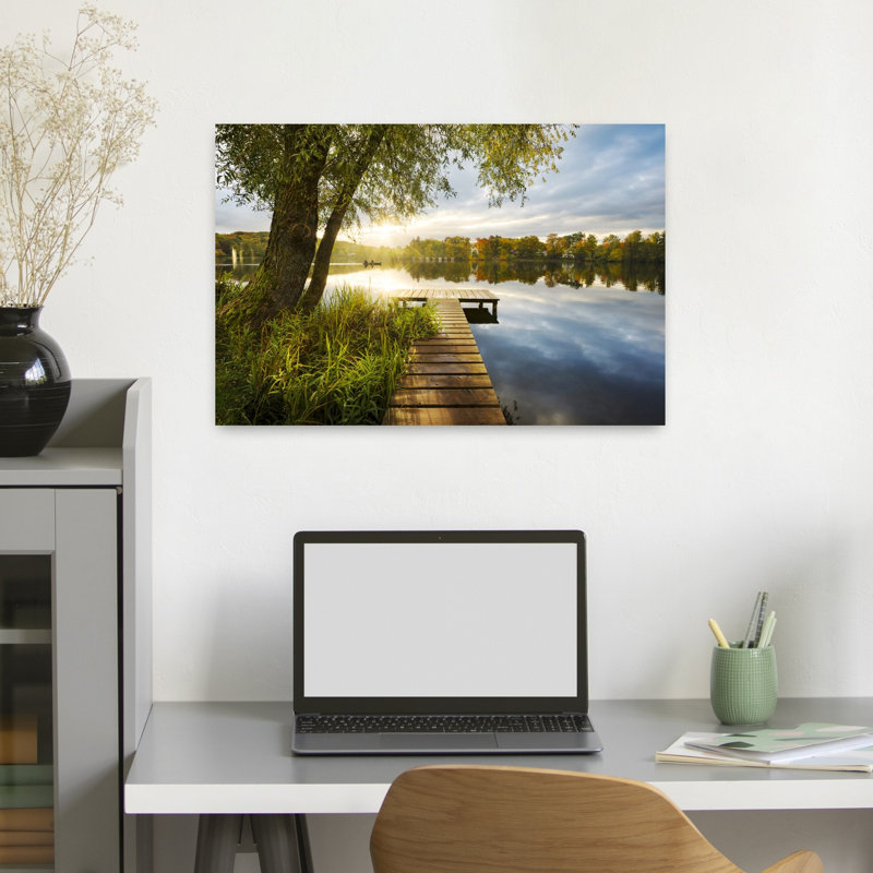 Sans titre, impression abstraite romantique de paysage contemporain de forêt, H 16 po x l 24 po