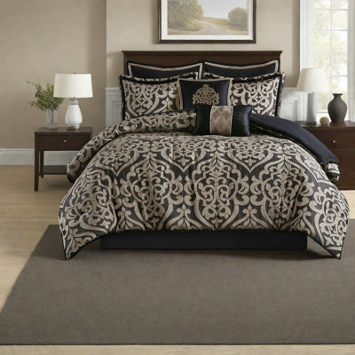 Pièces de literie très grand californien, jacquard en polyester damassé pour maison moderne