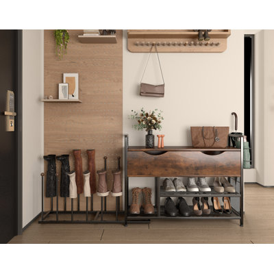 16 Pair Stackable Shoe Storage Cabinet