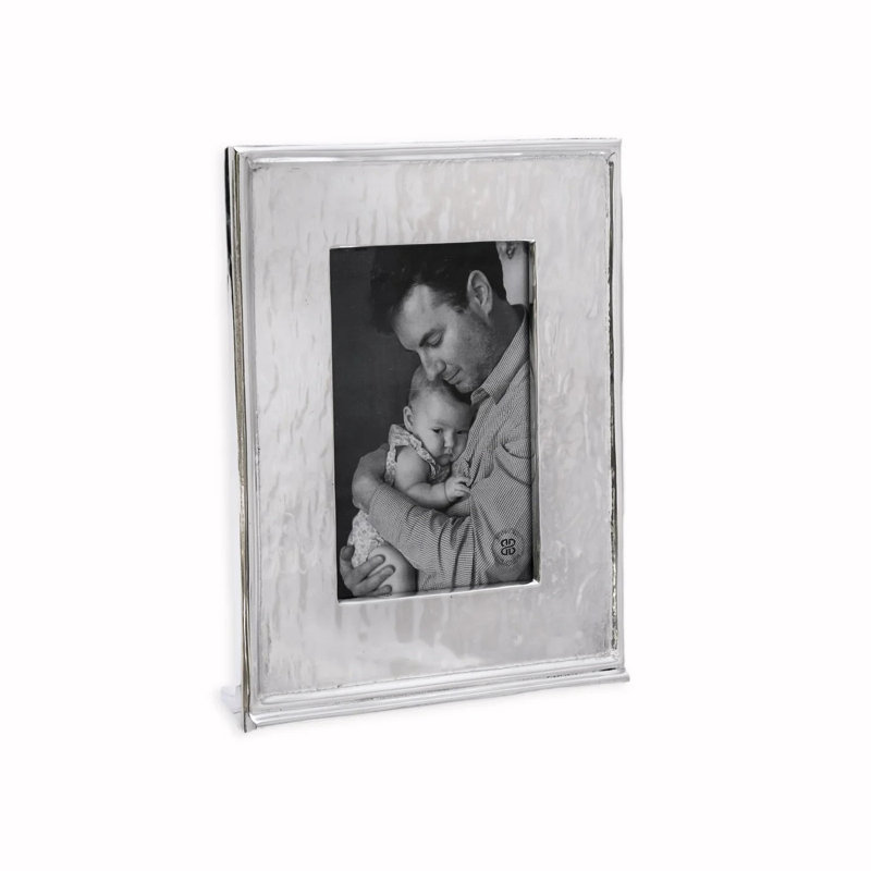 FRAME Metal Picture Frame, Silver, 4" W x 6" H