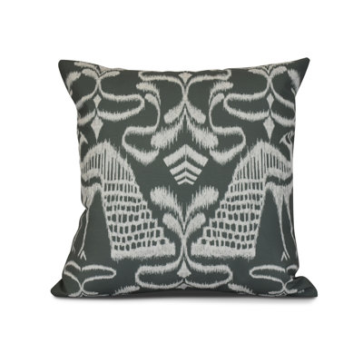 Tropical Resort Ikat Outdoor Reversible Throw Pillow