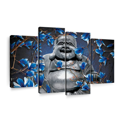 «Buddha Fat Buddha», ensemble de 4 impressions sur toile par NirvanaDesigns