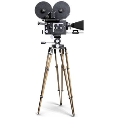 SP12147 Old Fashioned Movie Camera Movie Set Prop Cutout