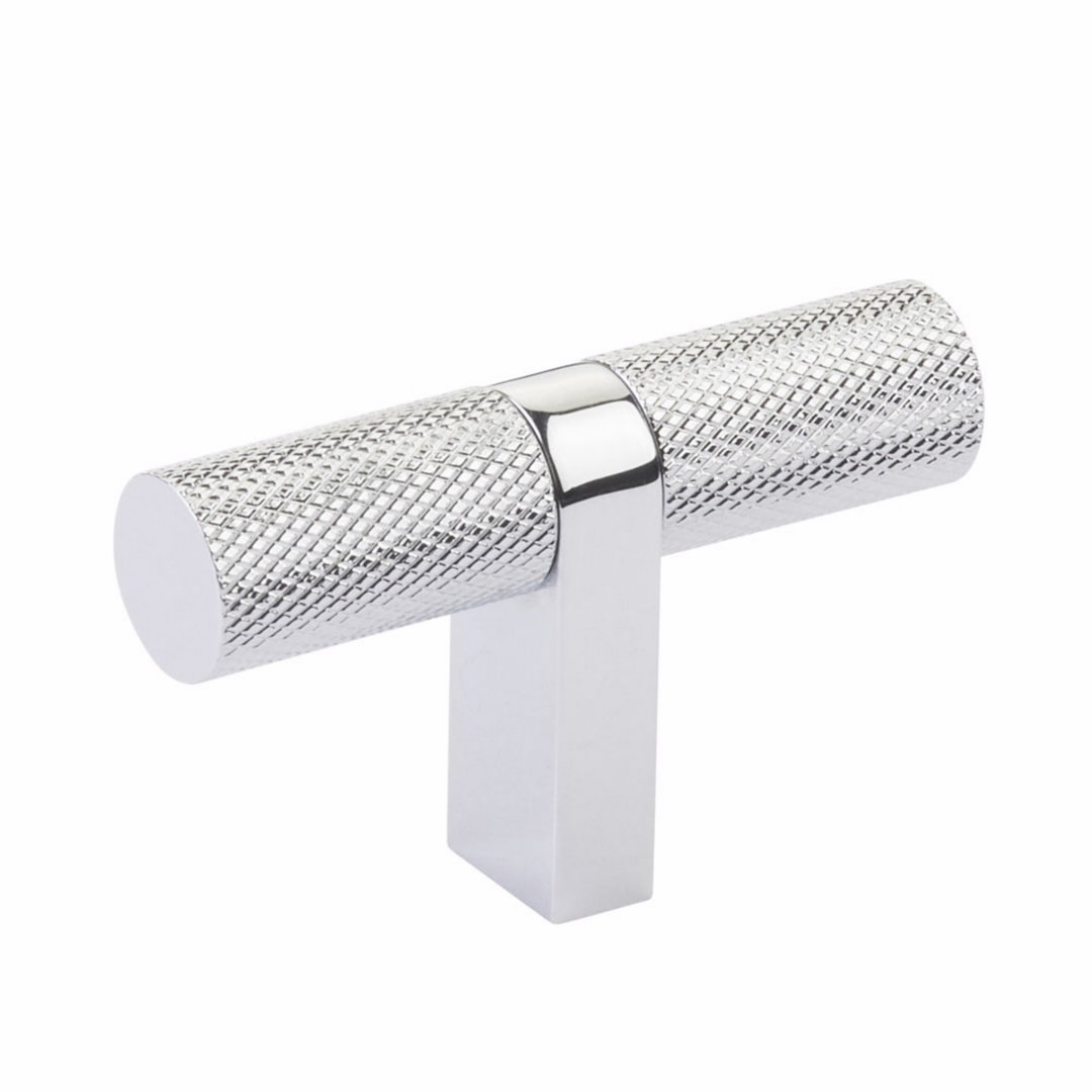 Emtek Select Cabinet T-Knob 2-1/4", Rectangular Bar Stem & Knurled Pull Emtek