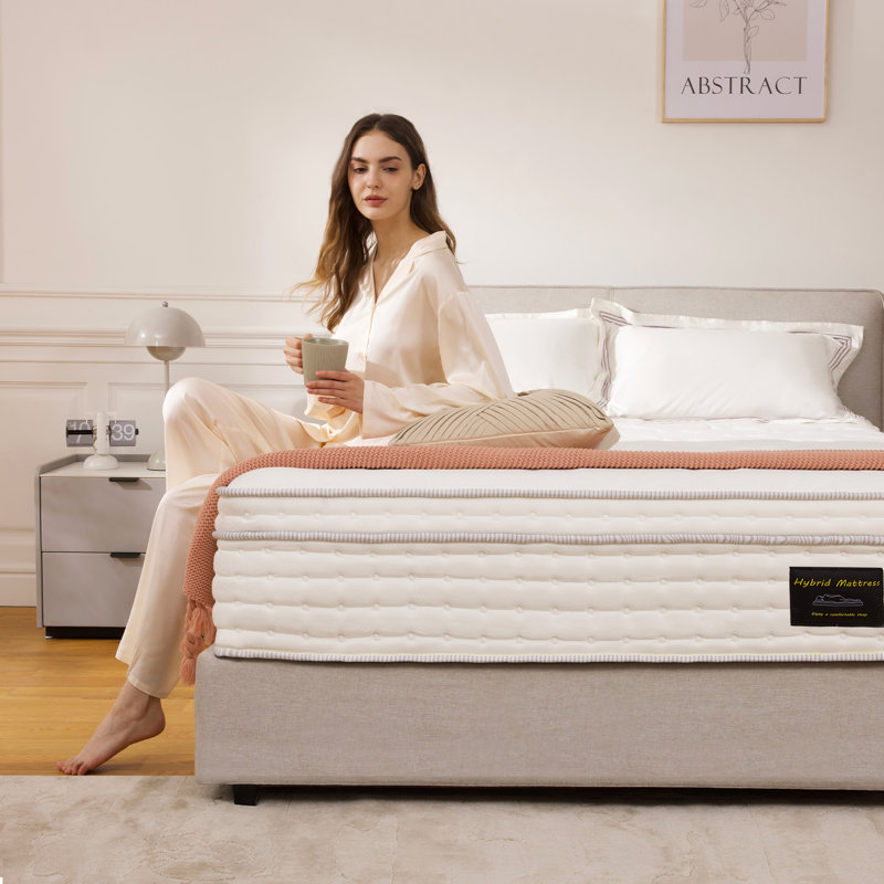 12"/14" Medium Mattress,Hybrid Memory Foam Hotel Collection Mattress,Pocket Spring for Pressure Relief & Motion Isolation
