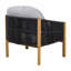 Fauteuil club d'extérieur, corde en bois gris foncé avec coussin gris-858016577-858016578
