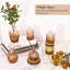 Ensemble de 36 petits vases en verre ambré, parfaits pour décorer vos centres de table. Bouteilles en verre vintage, vases transparents de formes variées, idéaux pour une décoration de table rustique, un mariage ou une décoration intérieure.-616948037