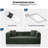 Boneless 5-in-1 Convertible Corduroy Sofa Bed – 80.7" Folding Loveseat Couch-115979454