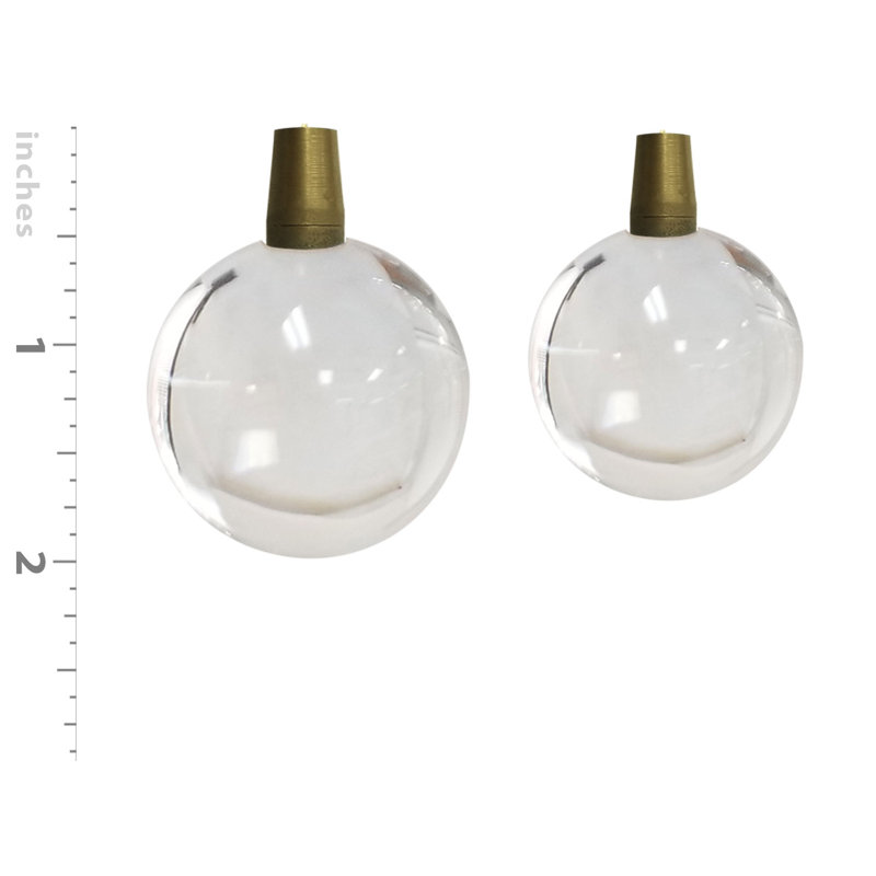 Crystal Ball Ceiling Fan Pull Chains, Polished Brass