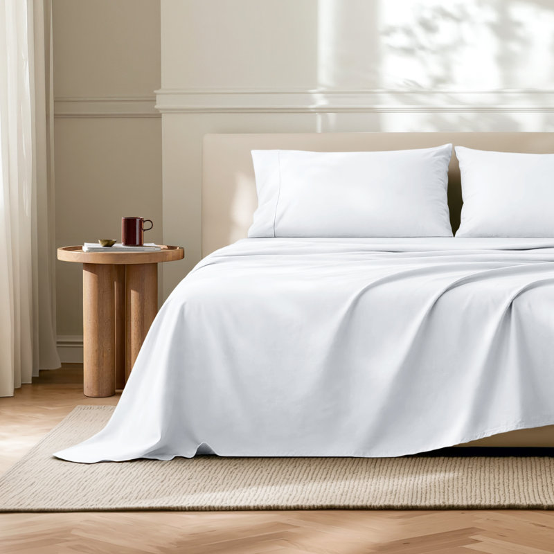 Microfiber Flat Sheet, Twin/Twin XL Flat Sheet, White