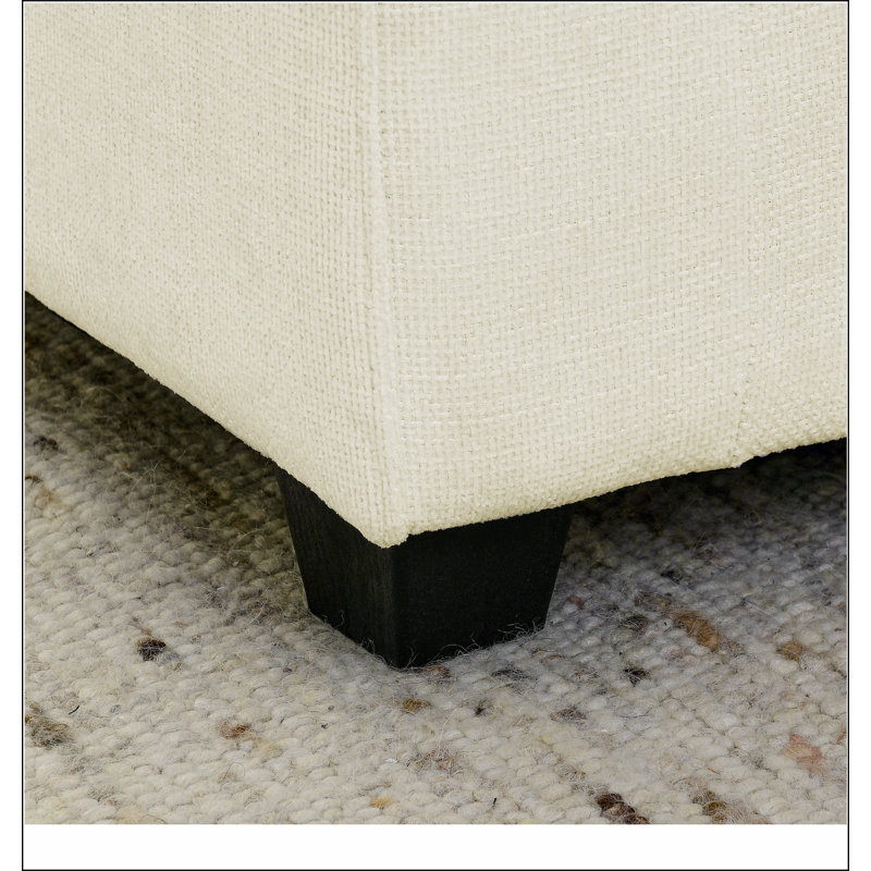 Repose-pieds modulaire contemporain en tissu Lin