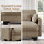 Canapés d'angle modernes à compression, canapé modulable 3 places en chenille camel, Maison