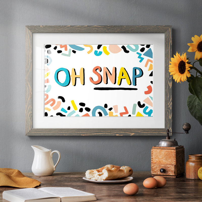 «90 Snaps Oh Snap II», H 18 po x l 26 po x P 1,5 po, Gris