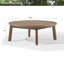 Table basse ronde d'extérieur en bois massif de 39,3 po L