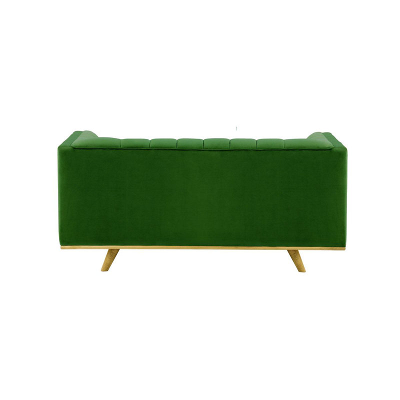 Afsheen 2-Seater Velvet Sofa, 2, Dark Green
