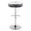 Tabouret de bar réglable avec pivot en métal chromé et similicuir avec repose-pieds arrondi en T - ensemble de 2