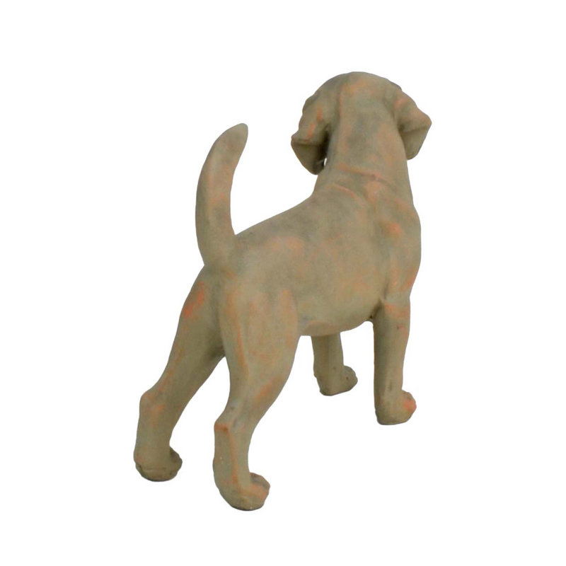 Odessa DOG Standing 34cm Blue Iron Effect, Sienna Sand