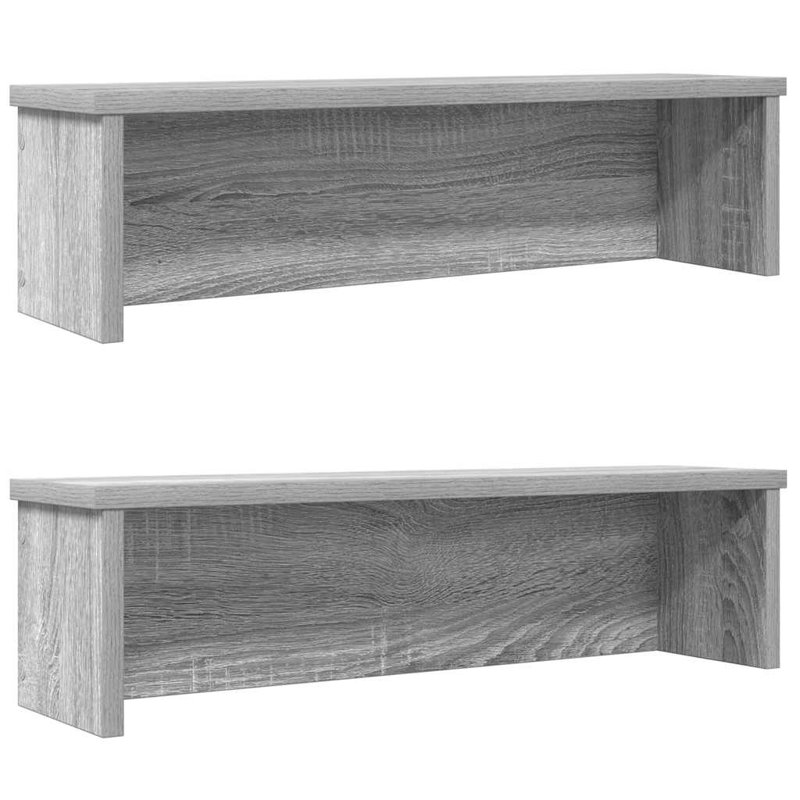 Kitchen Racks Stackable 2 Pcs 15x16 Cm, Grey Sonoma, 16cm H x 60cm W x 15cm D