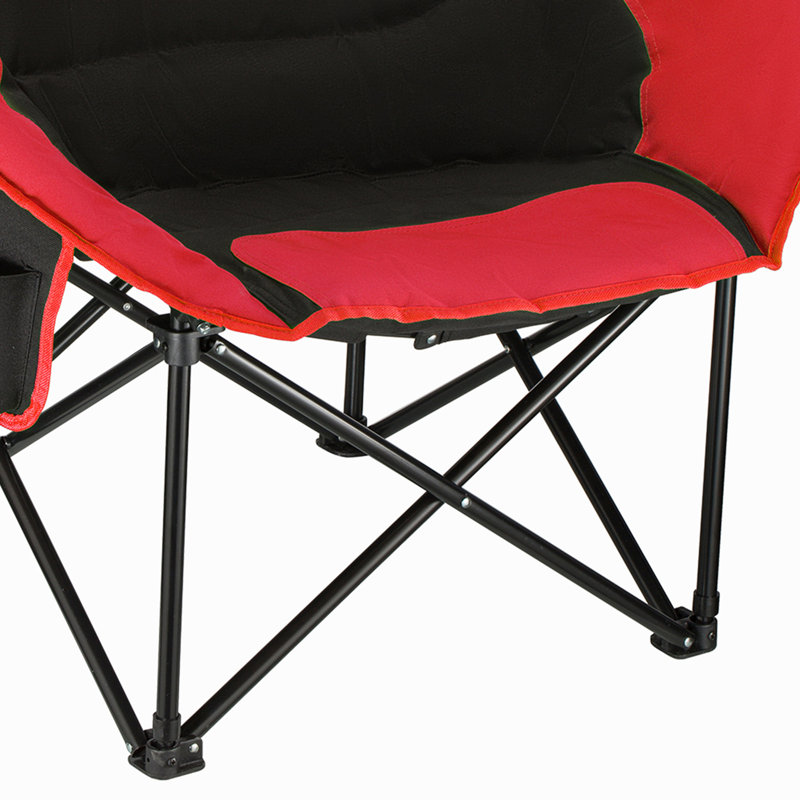 Folding Camping Chair, Black/Red