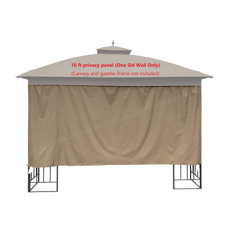 Tan UV Resistant Polyester Outdoor Privacy Screen for Gazebo