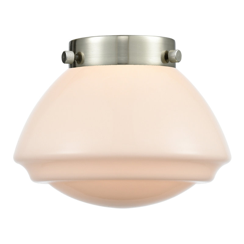 Nouveau 2 - Almarosa - Mini-luminaire suspendu 1 tige 7 po - Ampoule DEL - Abat-jour, Blanc mat, Laiton brossé
