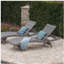 Chaise longue en osier crème