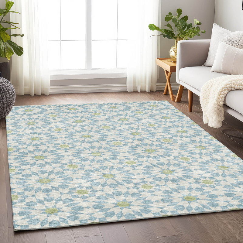 Tapis en tweedy lavable à la machine de qualité supérieure, Rectangle 10 pi x 14 pi