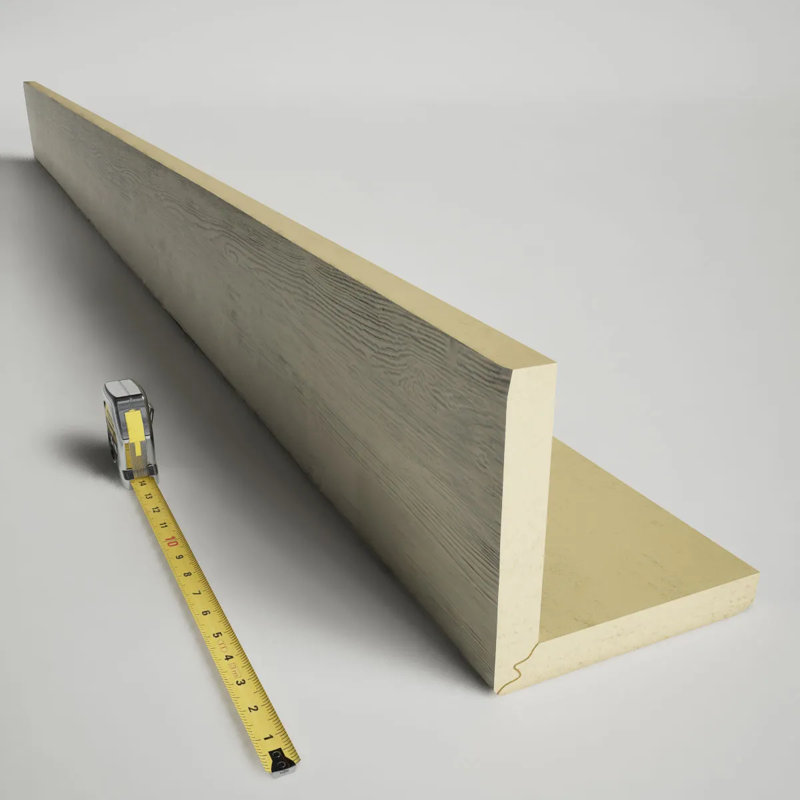 Planche de poutre en faux bois Endurathane sablé, H 4 po x l 4 po, Cashmere, 14 pi L