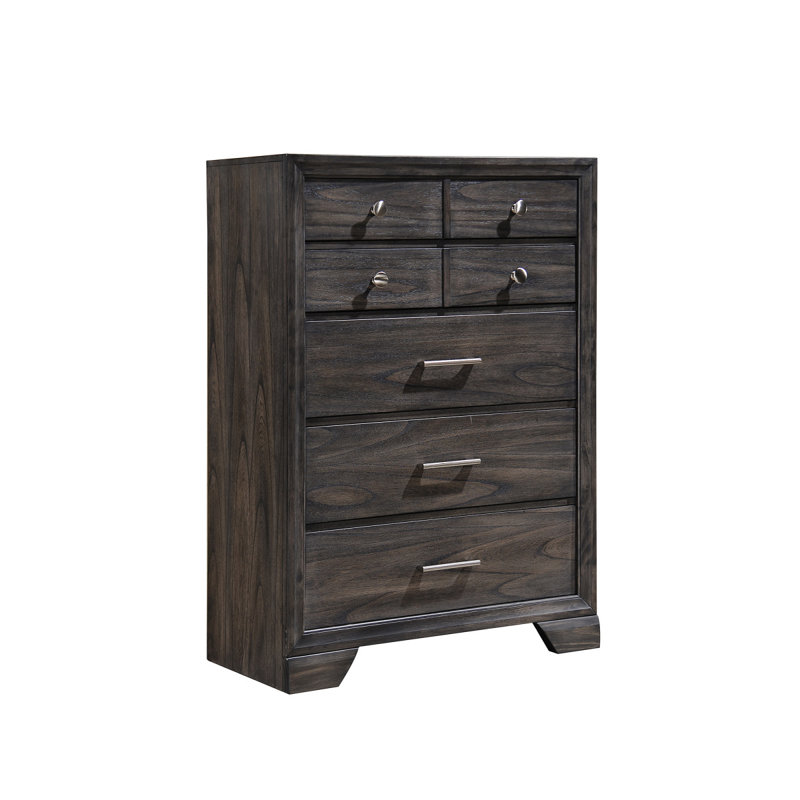 Commode en bois gris foncé 1Pc