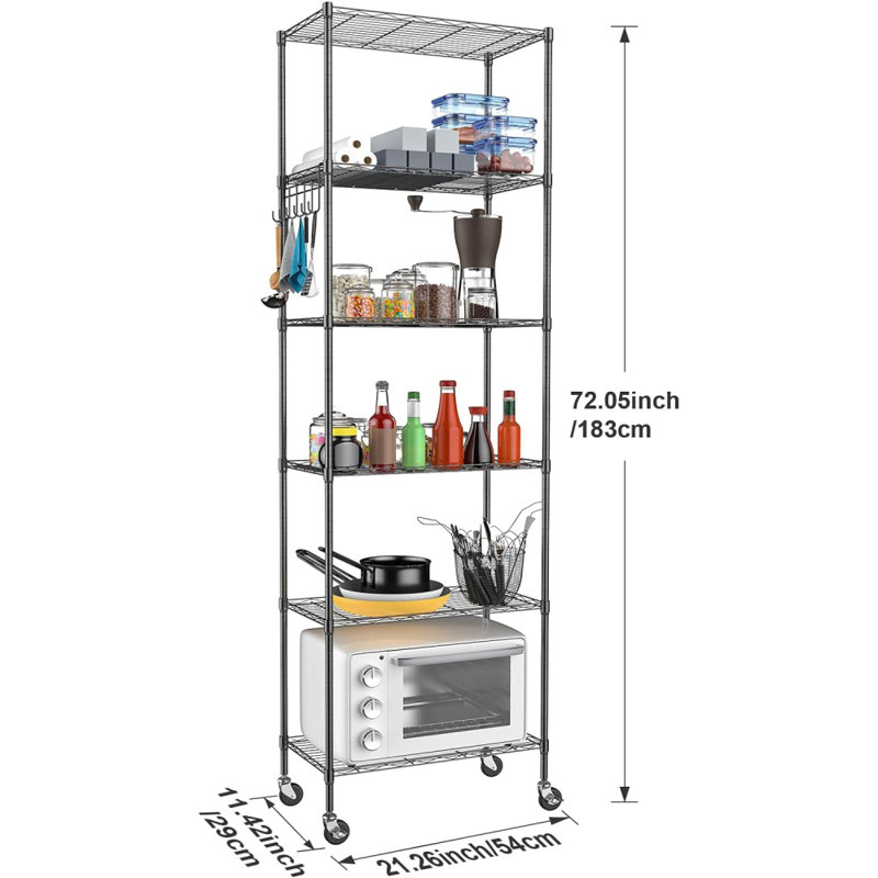 Airmont 54 cm W Shelving Unit, Black