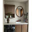 Miroir de salle de bain ovale en noyer-969236994