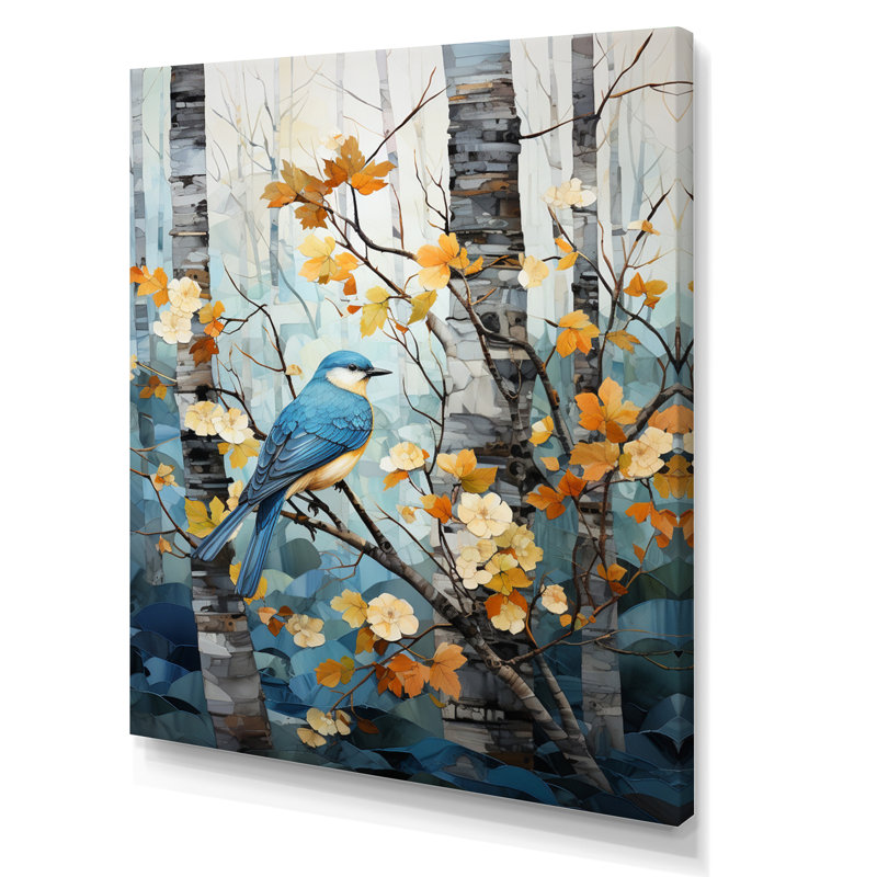 Birch Woods Enchanted Forest I - Tree Birch, art mural, Toile tendue, H 40 po x l 30 po x P 1,5 po