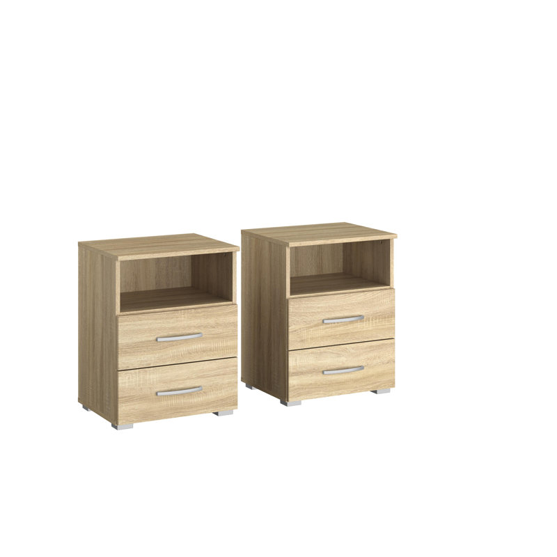 Ashlar 1 Drawer Bedside Table, Sonoma oak