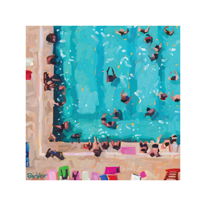 Room In The Pool - Wrapped Canvas Painting, 45.72 cm H x 45.72 cm W x 1.91 cm D