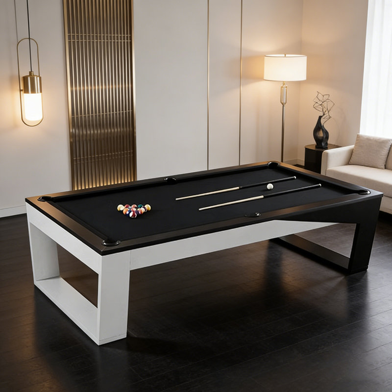 Table de billard multi-fonctionnelle moderne en bois massif trois-en-un de 7 pi, H 31,89 po x L 111,42 po x l 61,42 po