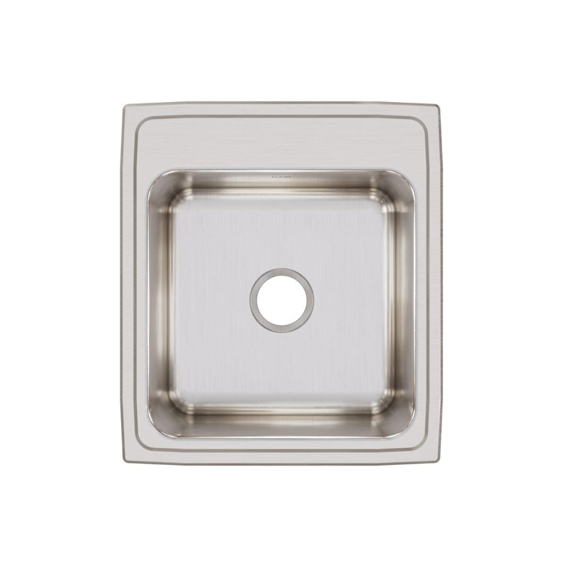 Évier de cuisine à montage sur plan L 19 po x l 19,5 po Lustertone, 0 trou
