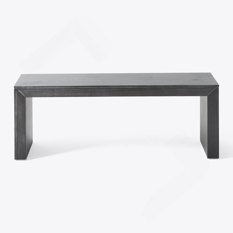 Acacia Wood Dining Bench, Black
