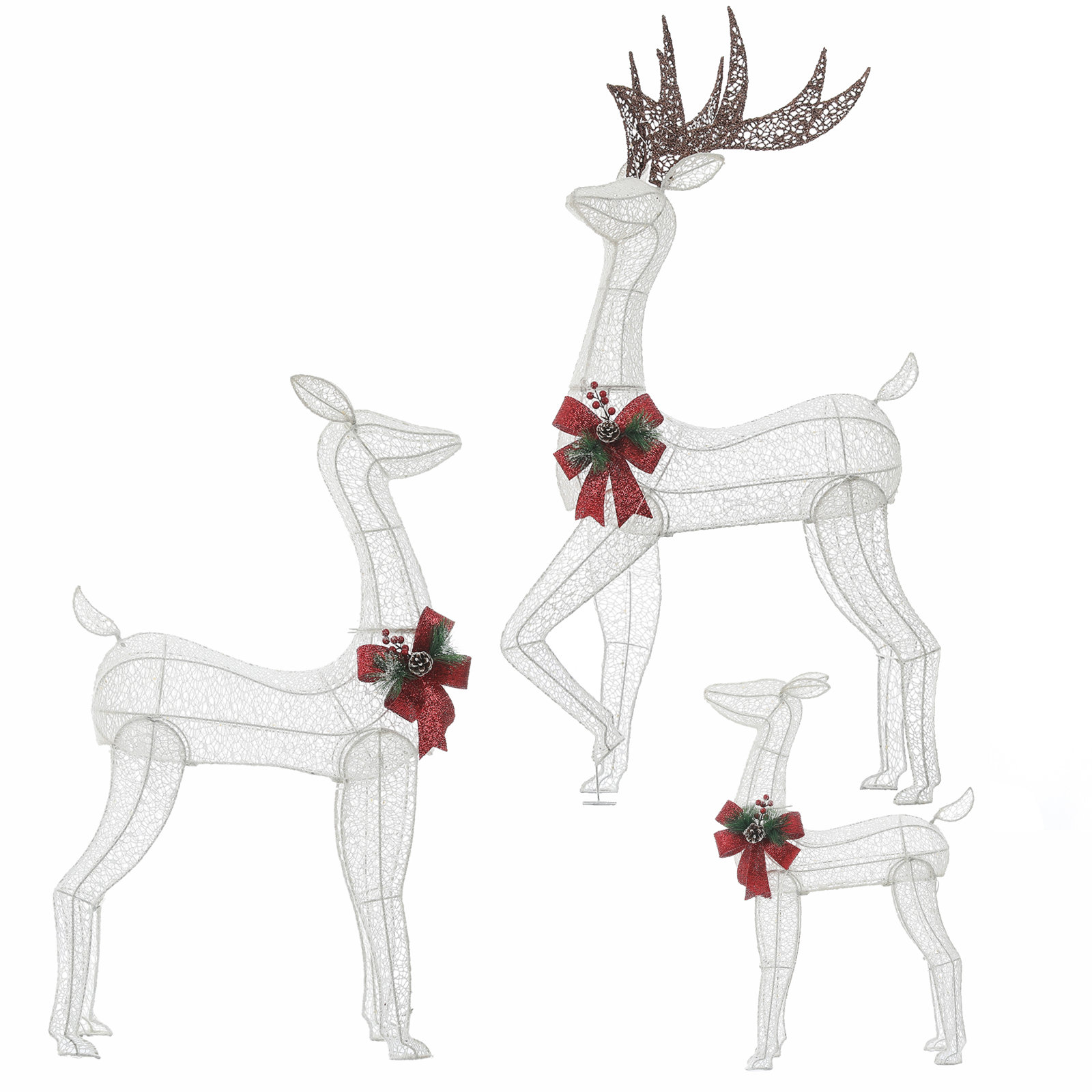 Weather Resistant Metal and Polyester Freestanding Christmas Decoration