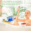 Plateau de support de baignoire à drain extensible pour baignoire, transparent